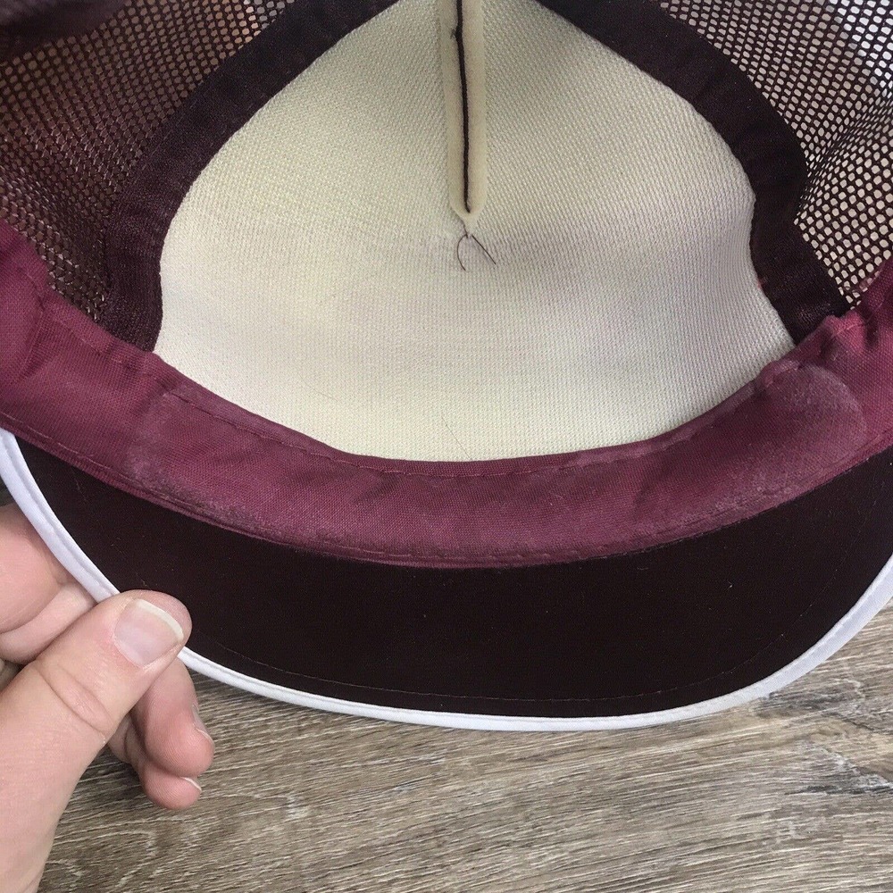 Vtg Duck Mountain Lodge Madge Lake Saskatchewan Canada Purple SnapBack Hat P1 - Picture 10 of 12